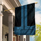 New Zealand Maori Kowhaiwhai Garden Flag Kikorangi Maui and Mangopare