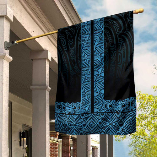 New Zealand Maori Kowhaiwhai Garden Flag Kikorangi Maui and Mangopare