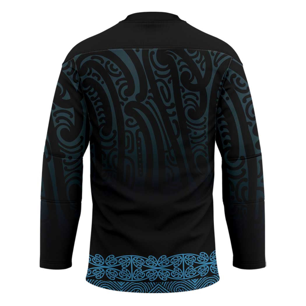 New Zealand Maori Kowhaiwhai Hockey Jersey Kikorangi Maui and Mangopare - Aussie Hoodie