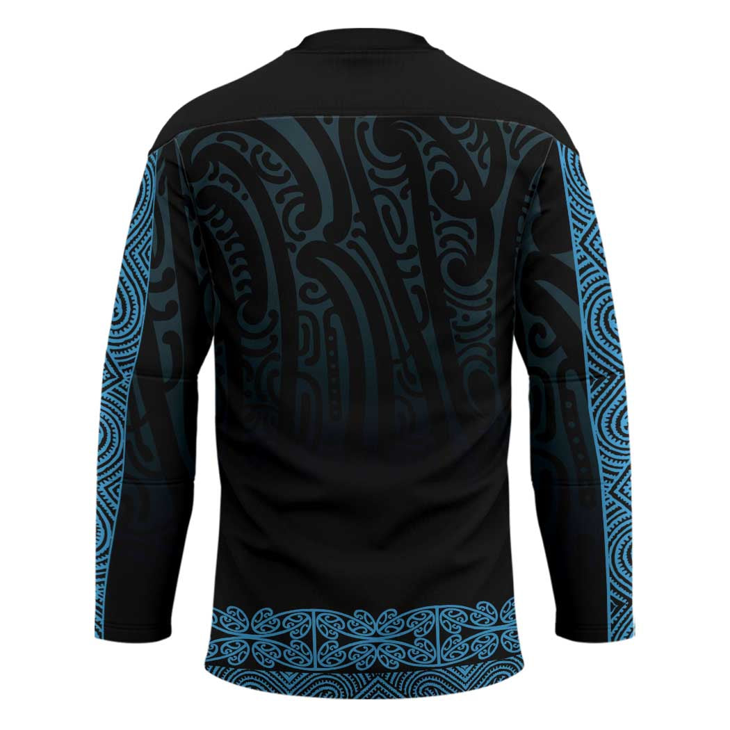 New Zealand Maori Kowhaiwhai Hockey Jersey Kikorangi Maui and Mangopare - Aussie Hoodie