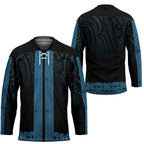 New Zealand Maori Kowhaiwhai Hockey Jersey Kikorangi Maui and Mangopare - Aussie Hoodie