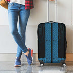 New Zealand Maori Kowhaiwhai Luggage Cover Kikorangi Maui and Mangopare