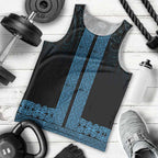 New Zealand Maori Kowhaiwhai Men Tank Top Kikorangi Maui and Mangopare
