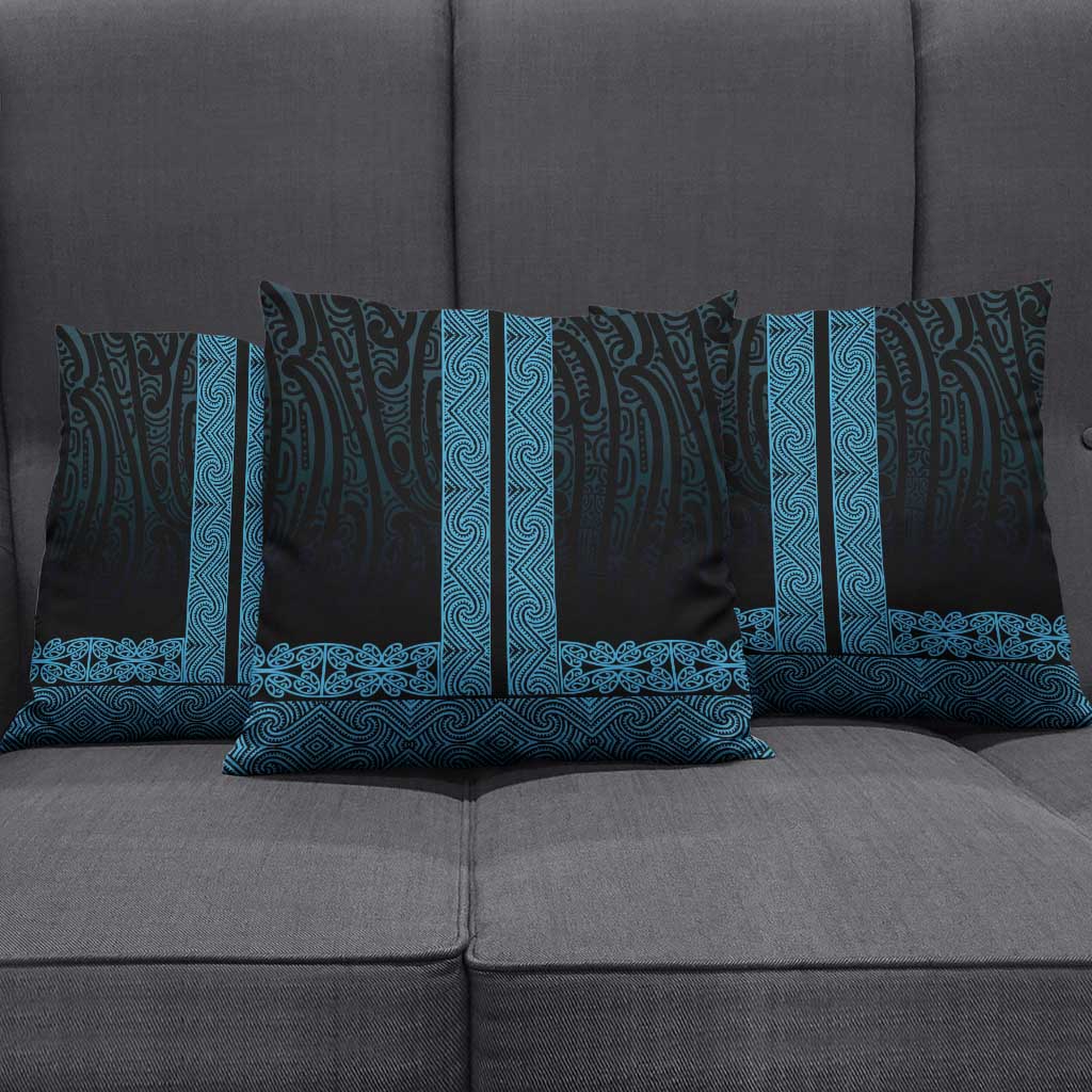 New Zealand Maori Kowhaiwhai Pillow Cover Kikorangi Maui and Mangopare - Aussie Hoodie