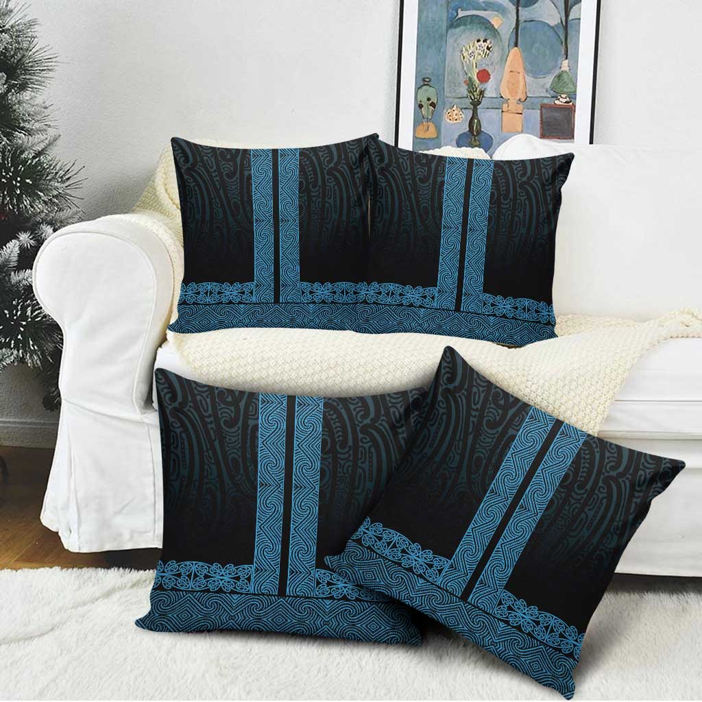 New Zealand Maori Kowhaiwhai Pillow Cover Kikorangi Maui and Mangopare - Aussie Hoodie