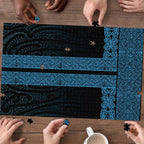 New Zealand Maori Kowhaiwhai Puzzle Kikorangi Maui and Mangopare - Aussie Hoodie