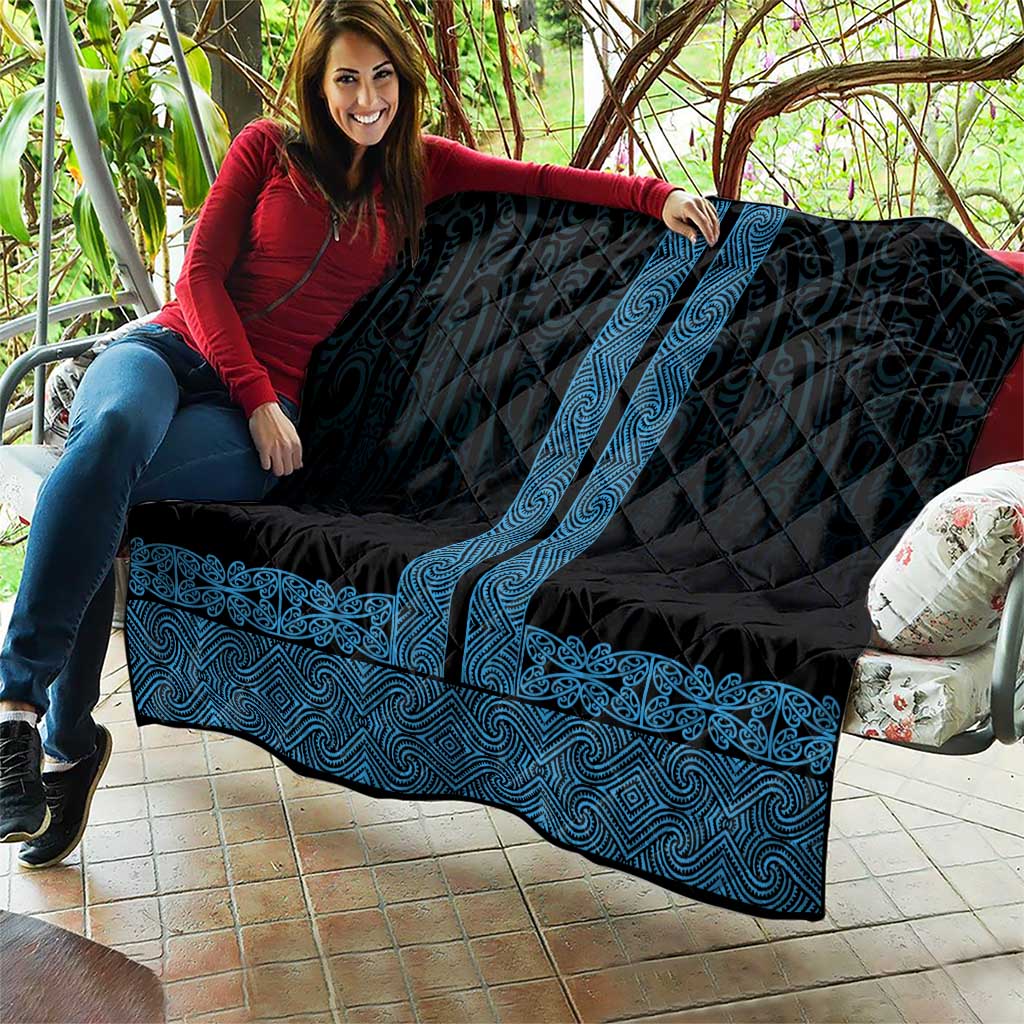 New Zealand Maori Kowhaiwhai Quilt Kikorangi Maui and Mangopare