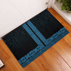 New Zealand Maori Kowhaiwhai Rubber Doormat Kikorangi Maui and Mangopare