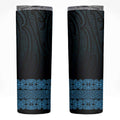 New Zealand Maori Kowhaiwhai Skinny Tumbler Kikorangi Maui and Mangopare