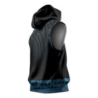 New Zealand Maori Kowhaiwhai Sleeveless Hoodie Kikorangi Maui and Mangopare - Aussie Hoodie