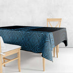 New Zealand Maori Kowhaiwhai Tablecloth Kikorangi Maui and Mangopare
