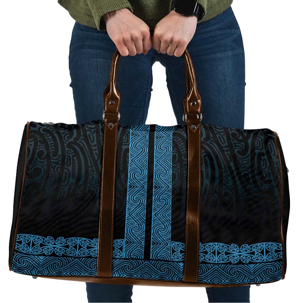 New Zealand Maori Kowhaiwhai Travel Bag Kikorangi Maui and Mangopare - Aussie Hoodie