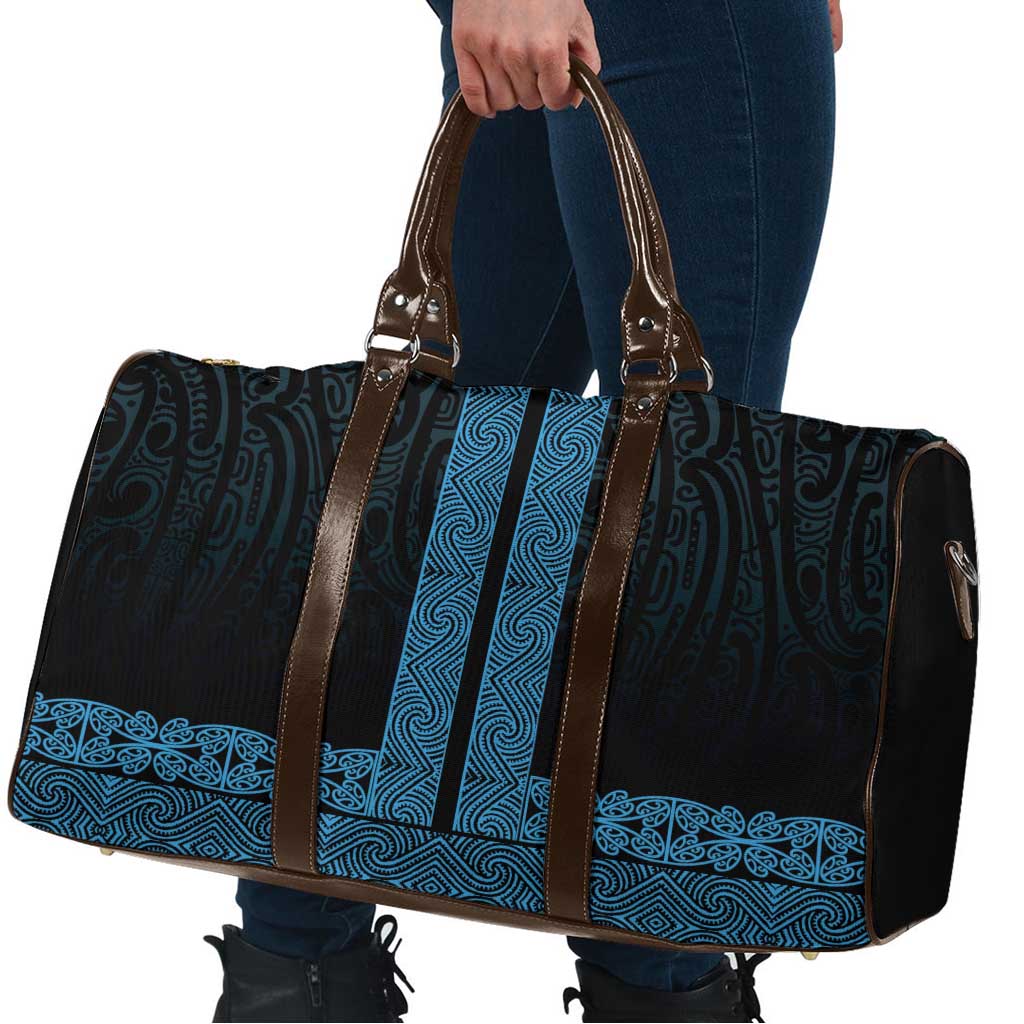 New Zealand Maori Kowhaiwhai Travel Bag Kikorangi Maui and Mangopare - Aussie Hoodie