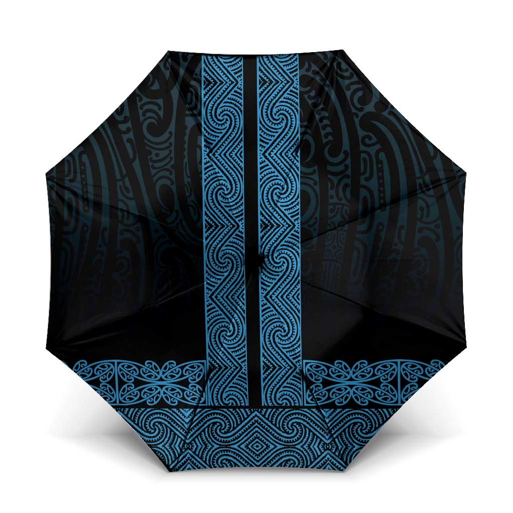 New Zealand Maori Kowhaiwhai Umbrella Kikorangi Maui and Mangopare - Aussie Hoodie