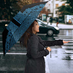New Zealand Maori Kowhaiwhai Umbrella Kikorangi Maui and Mangopare - Aussie Hoodie