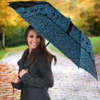 New Zealand Maori Kowhaiwhai Umbrella Kikorangi Maui and Mangopare - Aussie Hoodie