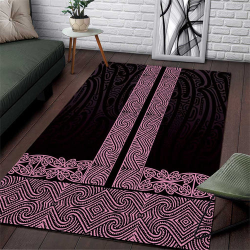New Zealand Maori Kowhaiwhai Area Rug Mawhero Maui and Mangopare
