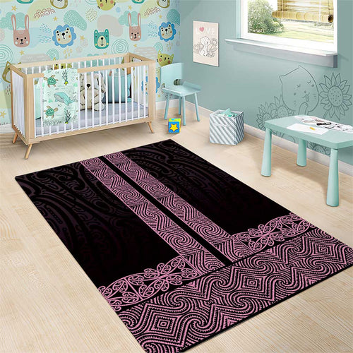 New Zealand Maori Kowhaiwhai Area Rug Mawhero Maui and Mangopare