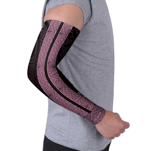 New Zealand Maori Kowhaiwhai Arm Sleeves Mawhero Maui and Mangopare - Aussie Hoodie