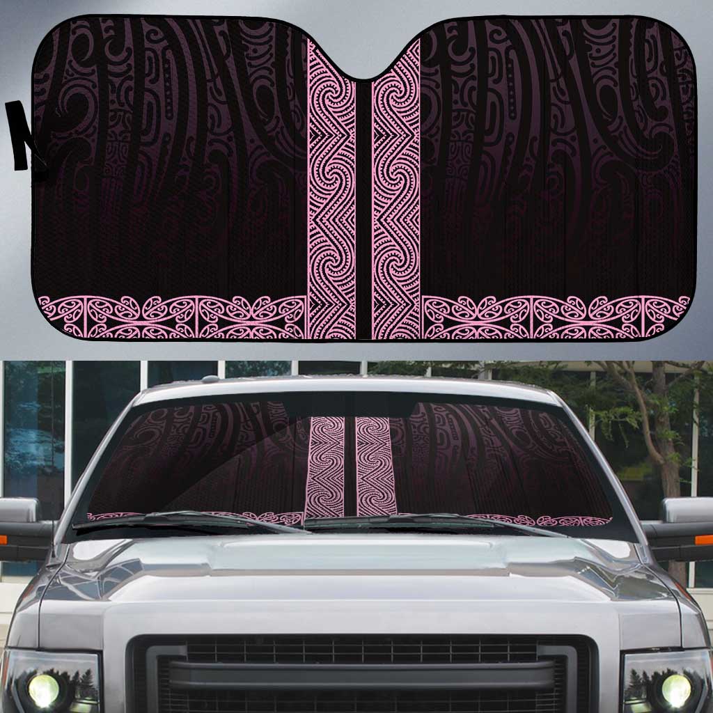 New Zealand Maori Kowhaiwhai Auto Sun Shade Mawhero Maui and Mangopare - Aussie Hoodie