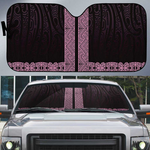 New Zealand Maori Kowhaiwhai Auto Sun Shade Mawhero Maui and Mangopare - Aussie Hoodie