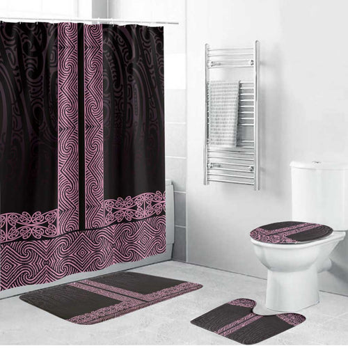 New Zealand Maori Kowhaiwhai Bathroom Set Mawhero Maui and Mangopare - Aussie Hoodie