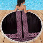 New Zealand Maori Kowhaiwhai Beach Blanket Mawhero Maui and Mangopare