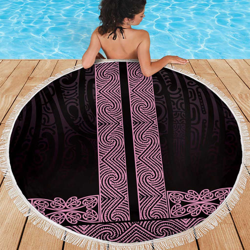 New Zealand Maori Kowhaiwhai Beach Blanket Mawhero Maui and Mangopare