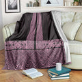 New Zealand Maori Kowhaiwhai Blanket Mawhero Maui and Mangopare