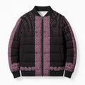 New Zealand Maori Kowhaiwhai Bomber Puffer Jacket Mawhero Maui and Mangopare - Aussie Hoodie