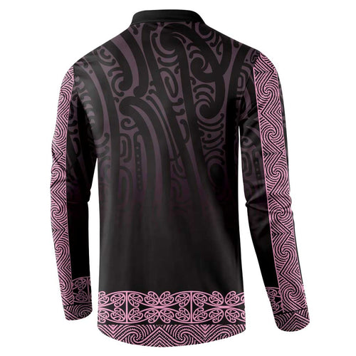 New Zealand Maori Kowhaiwhai Button Sweatshirt Mawhero Maui and Mangopare