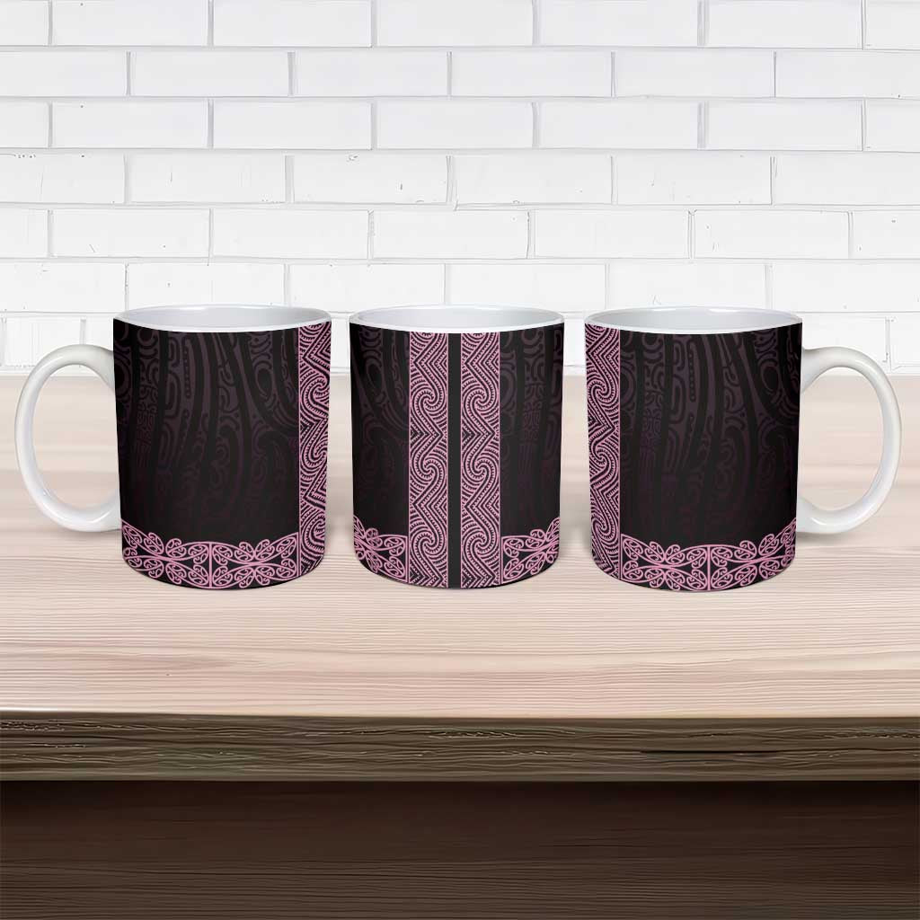 New Zealand Maori Kowhaiwhai Ceramic Mug Mawhero Maui and Mangopare - Aussie Hoodie