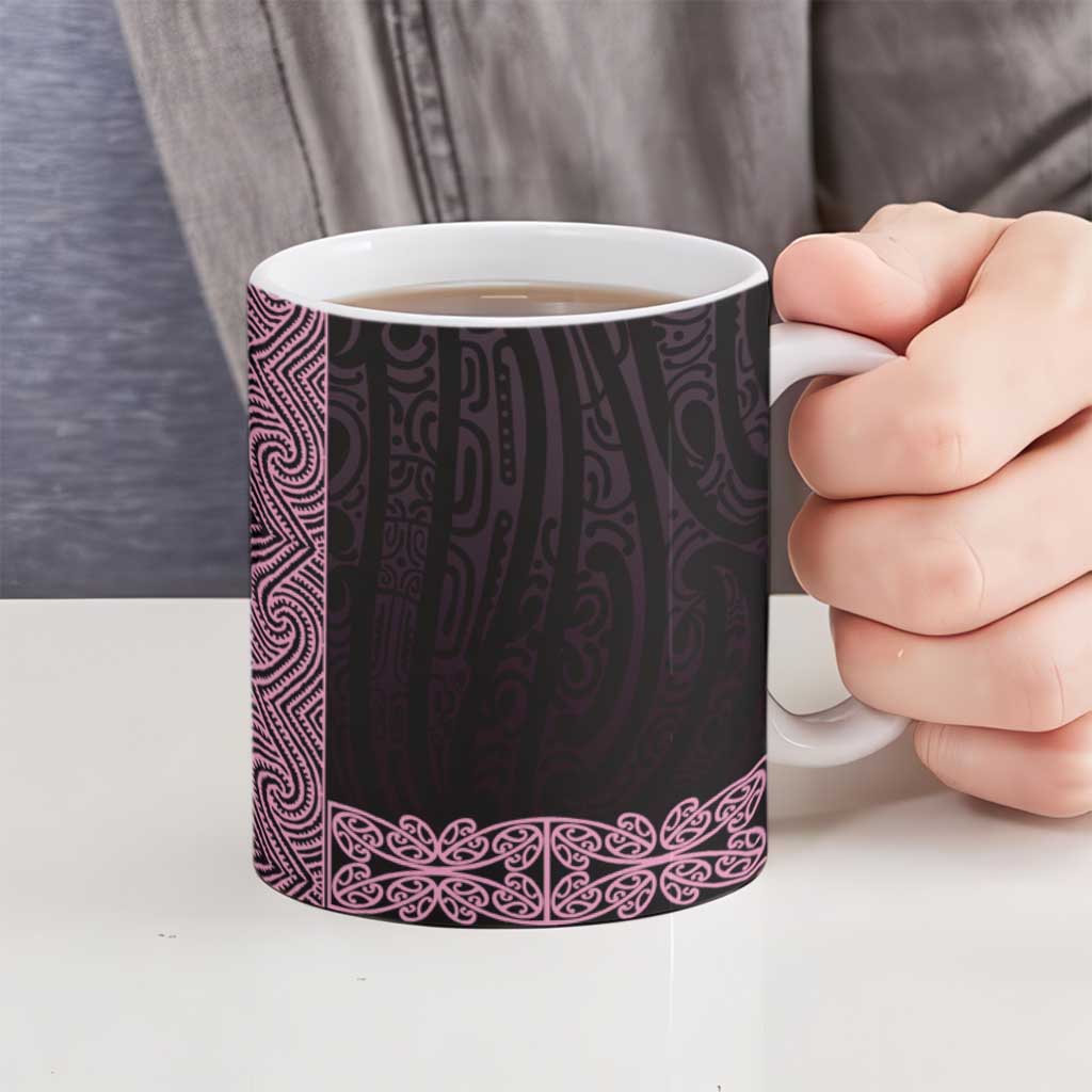 New Zealand Maori Kowhaiwhai Ceramic Mug Mawhero Maui and Mangopare - Aussie Hoodie