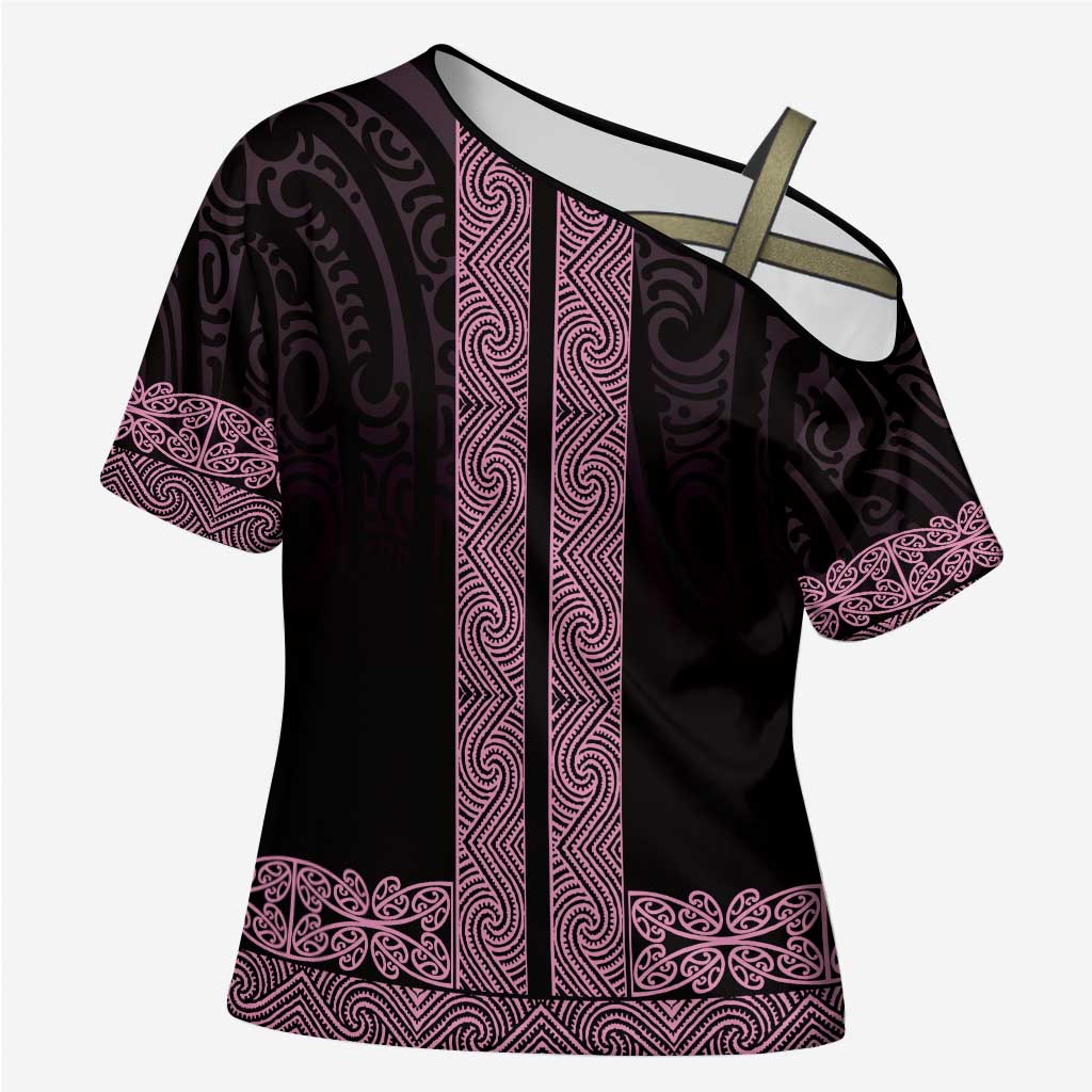 New Zealand Maori Kowhaiwhai Cross Shoulder Shirt Mawhero Maui and Mangopare - Aussie Hoodie