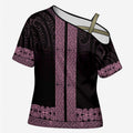 New Zealand Maori Kowhaiwhai Cross Shoulder Shirt Mawhero Maui and Mangopare - Aussie Hoodie