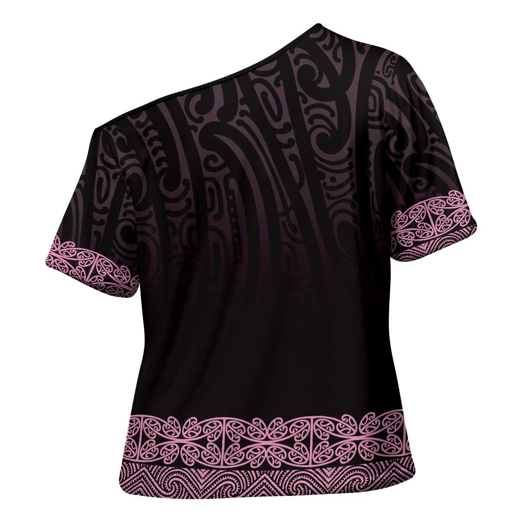New Zealand Maori Kowhaiwhai Cross Shoulder Shirt Mawhero Maui and Mangopare - Aussie Hoodie