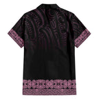 New Zealand Maori Kowhaiwhai Family Matching Off The Shoulder Long Sleeve Dress and Hawaiian Shirt Mawhero Maui and Mangopare