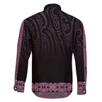 New Zealand Maori Kowhaiwhai Family Matching Off Shoulder Short Dress and Hawaiian Shirt Mawhero Maui and Mangopare