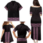 New Zealand Maori Kowhaiwhai Family Matching Puletasi and Hawaiian Shirt Mawhero Maui and Mangopare