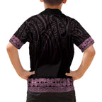 New Zealand Maori Kowhaiwhai Family Matching Summer Maxi Dress and Hawaiian Shirt Mawhero Maui and Mangopare