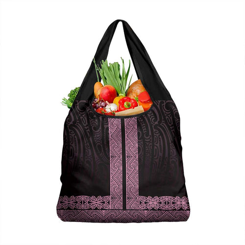 New Zealand Maori Kowhaiwhai Grocery Bag Mawhero Maui and Mangopare