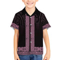 New Zealand Maori Kowhaiwhai Kid Hawaiian Shirt Mawhero Maui and Mangopare