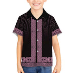 New Zealand Maori Kowhaiwhai Kid Hawaiian Shirt Mawhero Maui and Mangopare