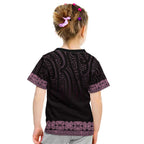 New Zealand Maori Kowhaiwhai Kid T Shirt Mawhero Maui and Mangopare