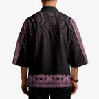 New Zealand Maori Kowhaiwhai Kimono Mawhero Maui and Mangopare - Aussie Hoodie