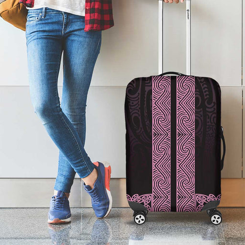 New Zealand Maori Kowhaiwhai Luggage Cover Mawhero Maui and Mangopare