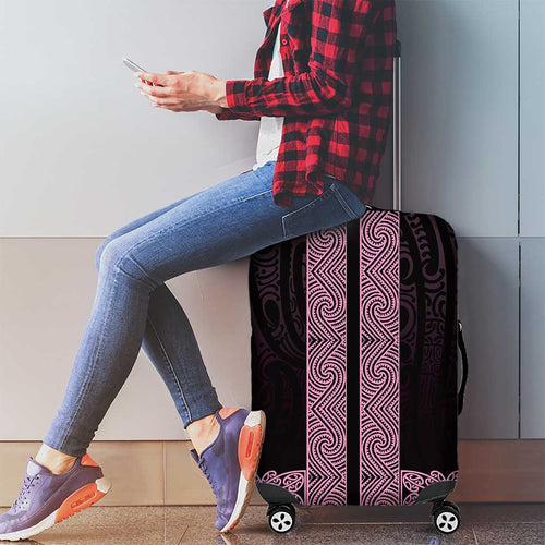 New Zealand Maori Kowhaiwhai Luggage Cover Mawhero Maui and Mangopare