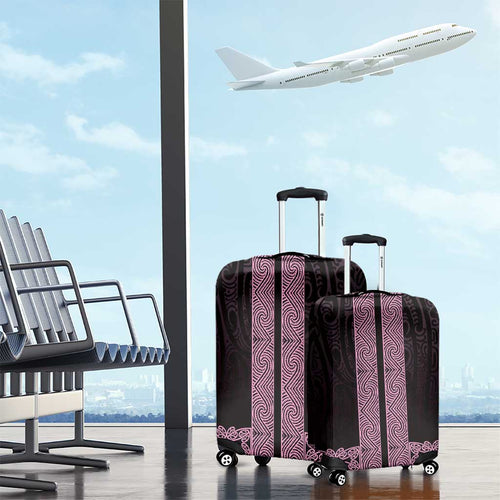 New Zealand Maori Kowhaiwhai Luggage Cover Mawhero Maui and Mangopare