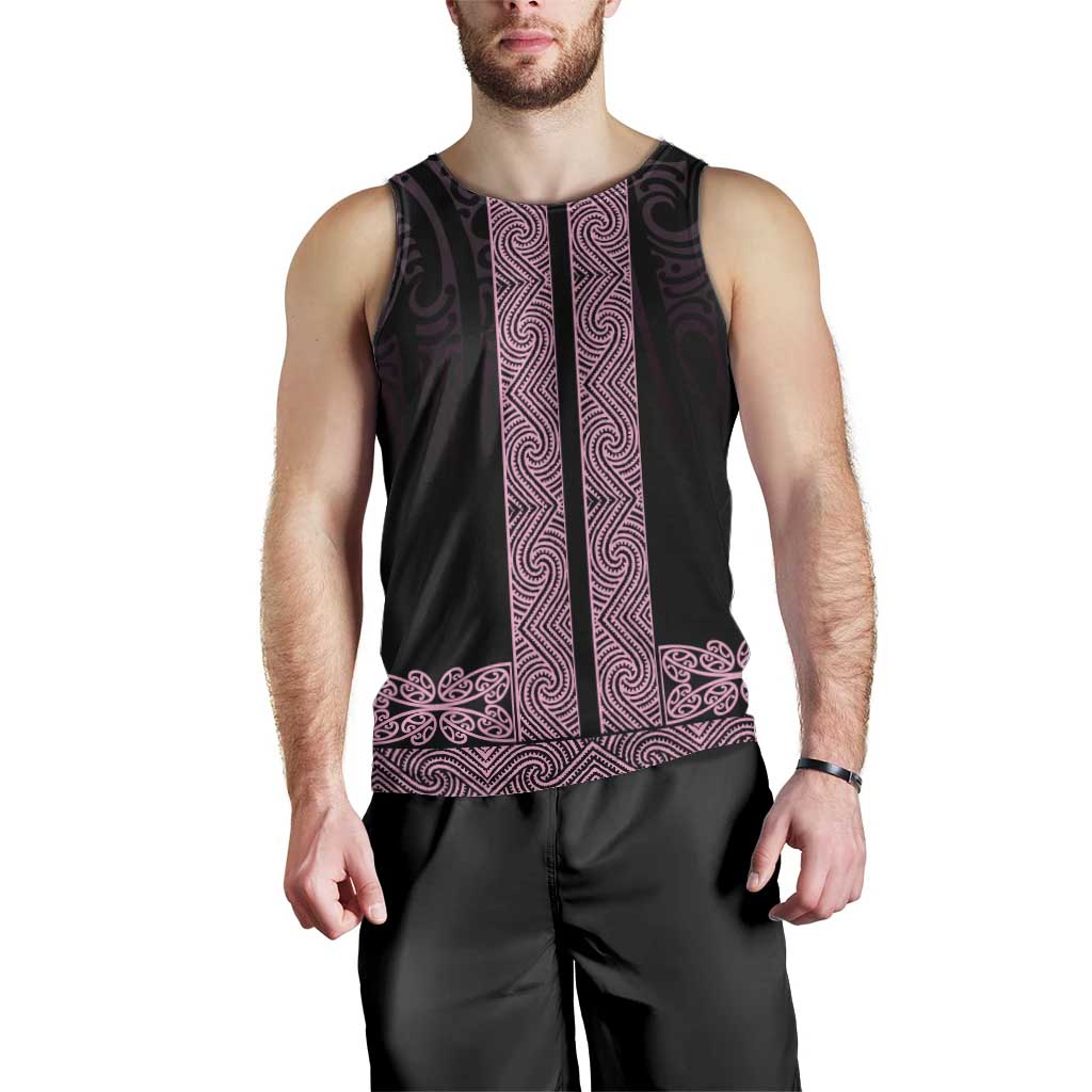 New Zealand Maori Kowhaiwhai Men Tank Top Mawhero Maui and Mangopare