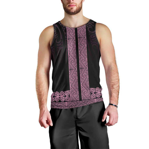 New Zealand Maori Kowhaiwhai Men Tank Top Mawhero Maui and Mangopare